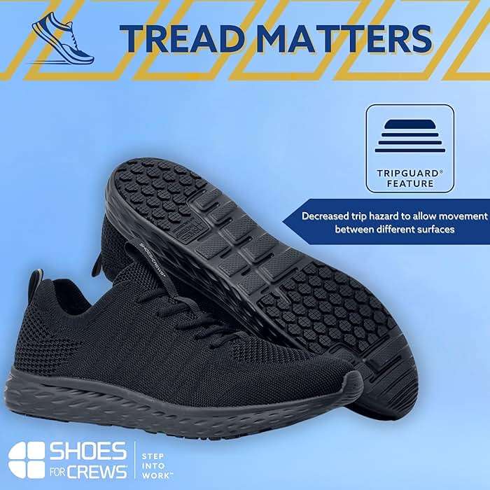 Shoes For Crews Men's Slip-Resistant Work Sneakers – Comfortable, Non-Slip Shoes – Ideal for Food Service, Healthcare & Hospitality - EVERLIGHT - Image 7