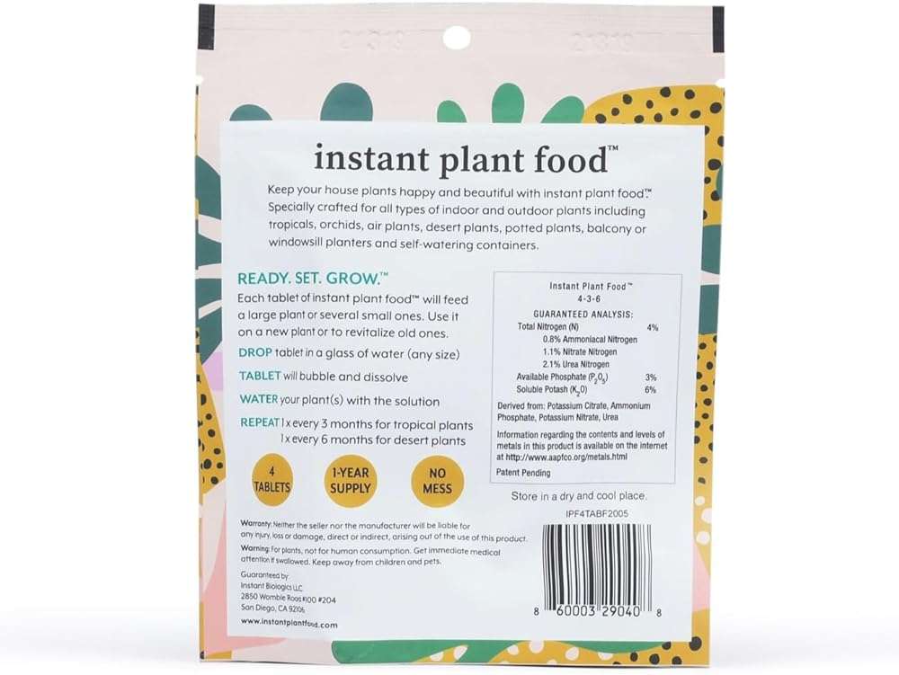 Houseplant Fertilizer & Indoor Plant Food | Self-Dissolving Tablets | Make Feeding Your Plants a Breeze | Instant Plant Food (4 Tablets) - Image 6