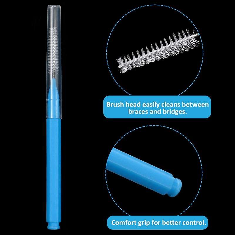 Patelai 100 Pieces Braces Dental Brush for Cleaner Interdental Toothpick Dental Tooth Flossing Head Oral Hygiene Flosser Toothpick Cleaners Tooth Tool(Bright Colors,Multiple Sizes) - Image 4