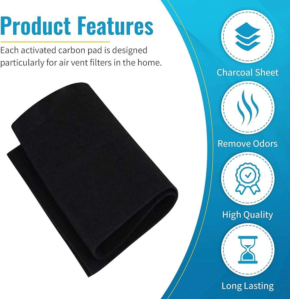 CFS COMPLETE FILTRATION SERVICES EST.2006 1PACK CuttoFit Carbon Pad 16 x 48 inches for Air Filters Charcoal Sheet fits Air Purifiers Range Hoods Furnace Filters removes Odor V O C Parts - Image 3