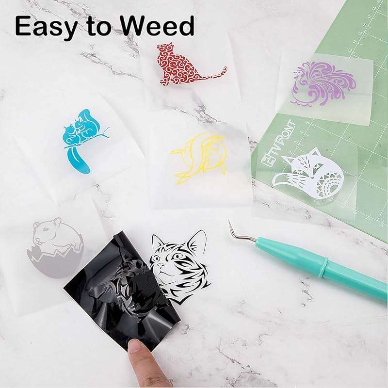 HTVRONT White Permanent Vinyl, 12" x 14 FT Glossy White Adhesive White Vinyl Roll Compatible with Cricut Cutting Machine, Silhouette, Cameo Cutters, Signs, Scrapbooking, Craft, Die Cutters - Image 2