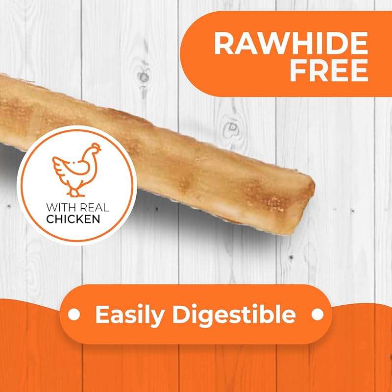 Canine Naturals Chicken Recipe Chew - Rawhide Free Dog Treats - Made From USA Raised Chicken - All-Natural and Easily Digestible - 40 Pack of 5 Inch Stick Chews - Image 2