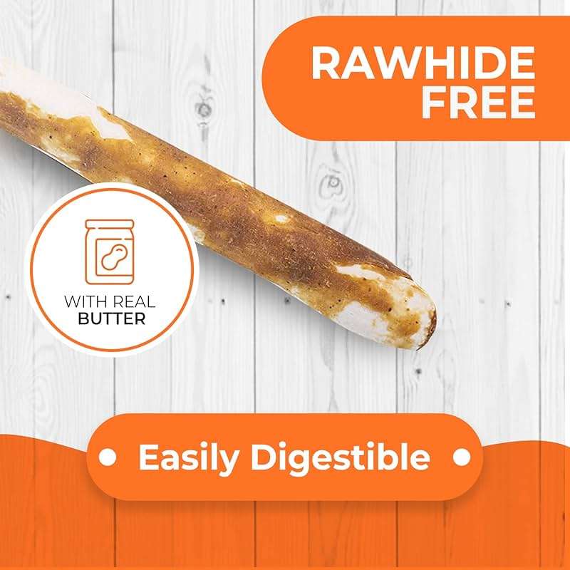 Canine Naturals Peanut Butter Chew - Rawhide Free and Dog Treats - Made from Real Peanut Butter - All-Natural and Easily Digestible - 40 Pack of 5 Inch Stick Chews - Image 2