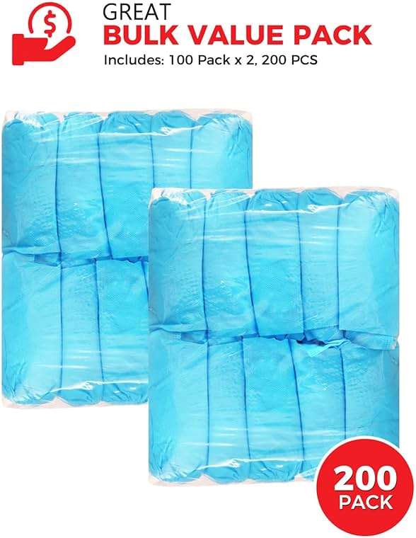 Ohana 1st Shoe Covers Disposable Non Slip, 200 Pack (100 Pairs), Durable Non Woven Boot Covers for Indoors, One Size Fits Most - Image 2