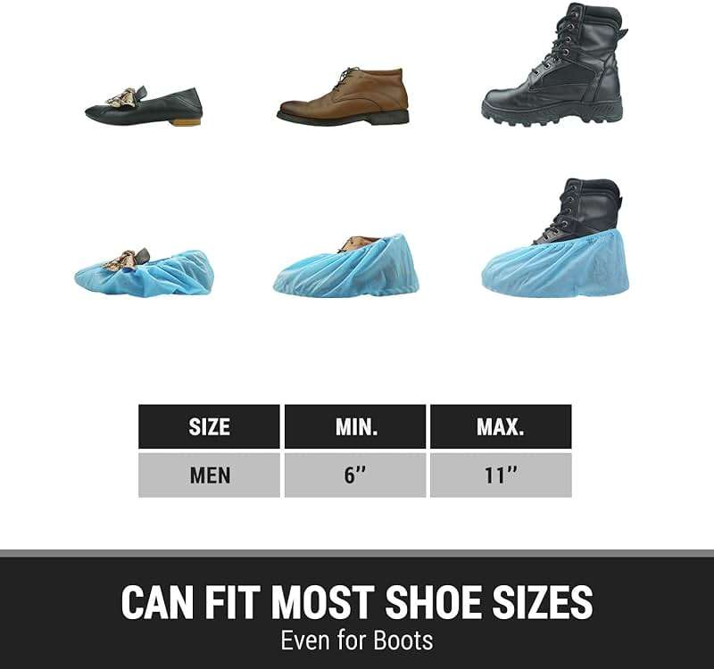 Ohana 1st Shoe Covers Disposable Non Slip, 200 Pack (100 Pairs), Durable Non Woven Boot Covers for Indoors, One Size Fits Most - Image 5