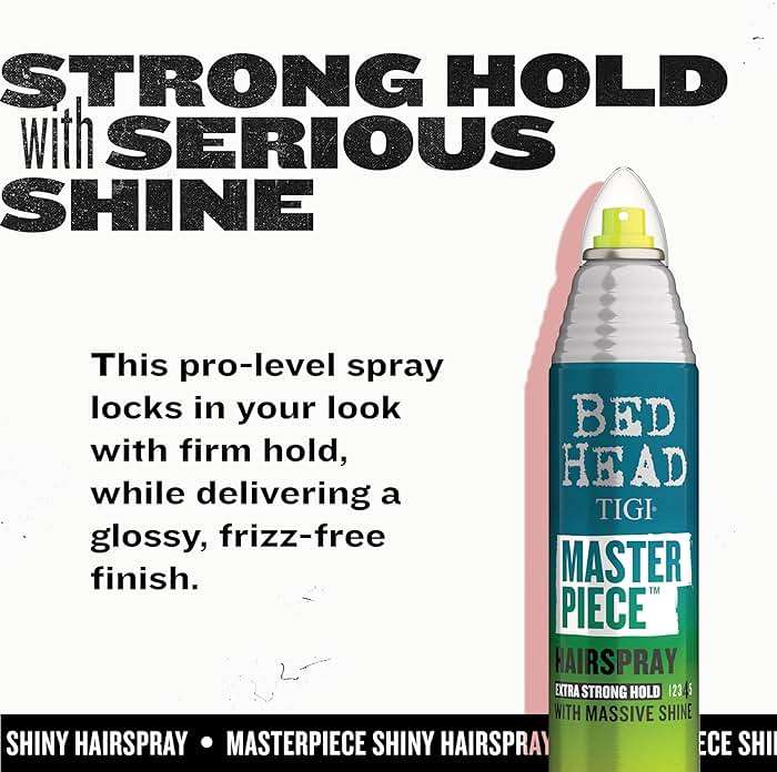 TIGI Bed Head Frizz Control Hair Spray, Masterpiece Extra Hold Hair Care Spray for Shiny and Glossy Hair, 10.3 oz - Image 5