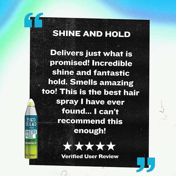 TIGI Bed Head Frizz Control Hair Spray, Masterpiece Extra Hold Hair Care Spray for Shiny and Glossy Hair, 10.3 oz - Image 8