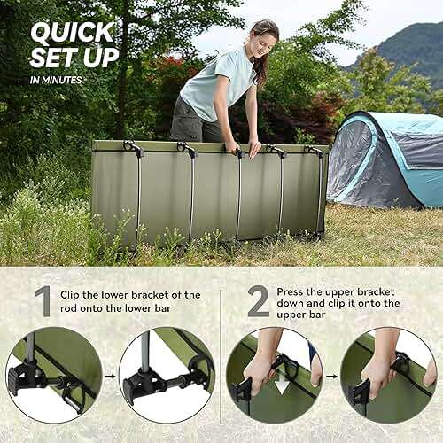 MARCHWAY Ultralight Folding Tent Camping Cot Bed, Portable Compact for Outdoor Travel, Base Camp, Hiking, Mountaineering, Lightweight Backpacking (Army Green) - Image 6