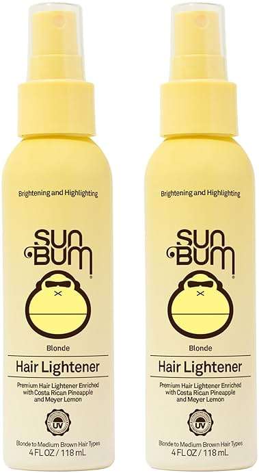 Sun Bum Blonde Hair Lightener - Vegan, Paraben, Gluten and Cruelty-Free Color Enhancing Brightener for Blondes, 2 Pack - Image 1