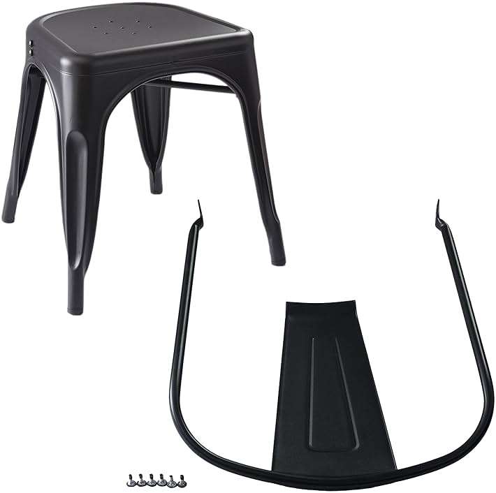 Amazon Basics Metal Dining Chairs, Easy to Assemble, Indoor/Outdoor, Stackable, Matte Black, 4-Pack - Image 7