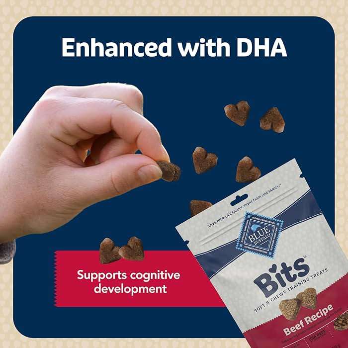 Blue Buffalo Bits Soft Dog Treats for Training, Made with Natural Ingredients & Enhanced with DHA, Beef Recipe, 19-oz Bag - Image 6