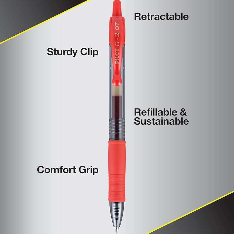 Pilot G2 Pens, Premium Refillable And Retractable Gel Ink Pens Fine Point (0.7mm), 8 Colors, 8 Count - Image 5