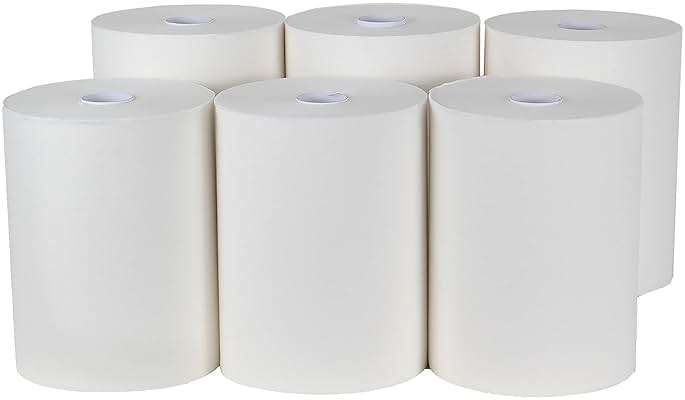 MULMEHË High Capacity Dispenser TAD Paper Towels, 6 Rolls, 10" x 800' Roll - Image 1