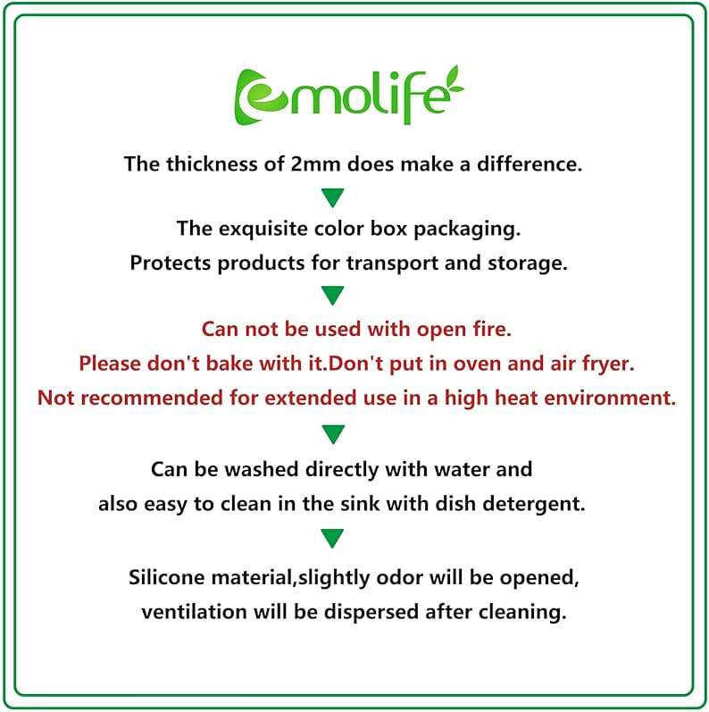 emolife Multipurpose Silicone Counter Mat, Extra Large Silicone Mat for Kitchen Appliance Site on, Countertop Protector, Heat Resistant, Non-Slip, Thick 2mm, 23.6 by 15.7 Inch - Image 4