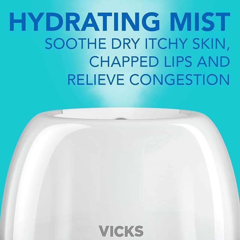 Vicks Humidifier 3-in-1 SleepyTime Cool Mist Humidifier for Baby & Kids Rooms with Color Changing Night Light and Essential Oil Diffuser, White - Image 4