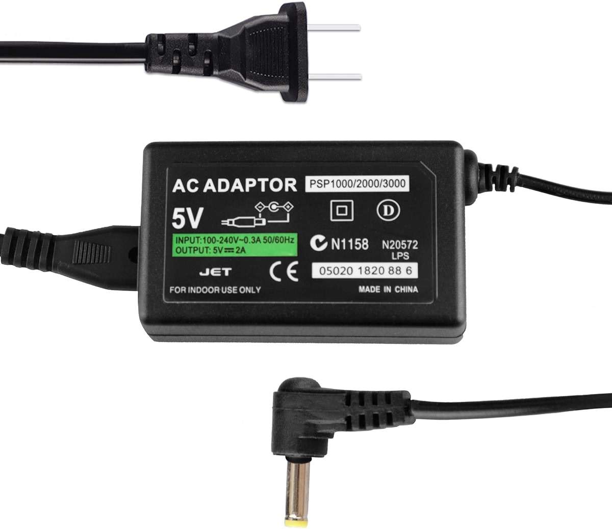 PSP Charger, AC Adapter Wall Charger Compatible with Sony PSP-110 PSP-1001 PSP 1000 / PSP Slim & Lite 2000 / PSP 3000 Replacement - Image 2