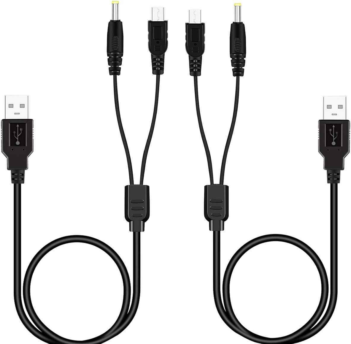 Xahpower 2 Pack PSP Charger Cable, Portable USB PSP Power Cord & Data Cable for Sony PSP 1000 2000 3000, Charging Cord 2-in-1 - Image 1