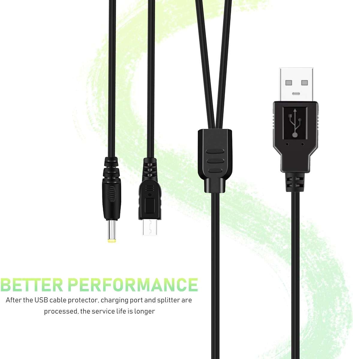 Xahpower 2 Pack PSP Charger Cable, Portable USB PSP Power Cord & Data Cable for Sony PSP 1000 2000 3000, Charging Cord 2-in-1 - Image 5