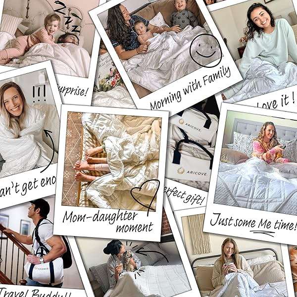 Aricove Cooling Weighted Blanket, 12 lbs, Twin Size for Adults, Luxury Heavy Blanket, Silky Soft Bamboo Viscose, 48x72 inches, Machine Washable, White - Image 8