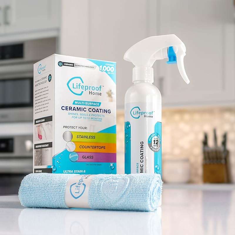 Lifeproof Ceramic Coating Spray Kit - Shine, Seal & Protect Kitchen & Bath Surfaces, Repels Stains & Grime - Image 4