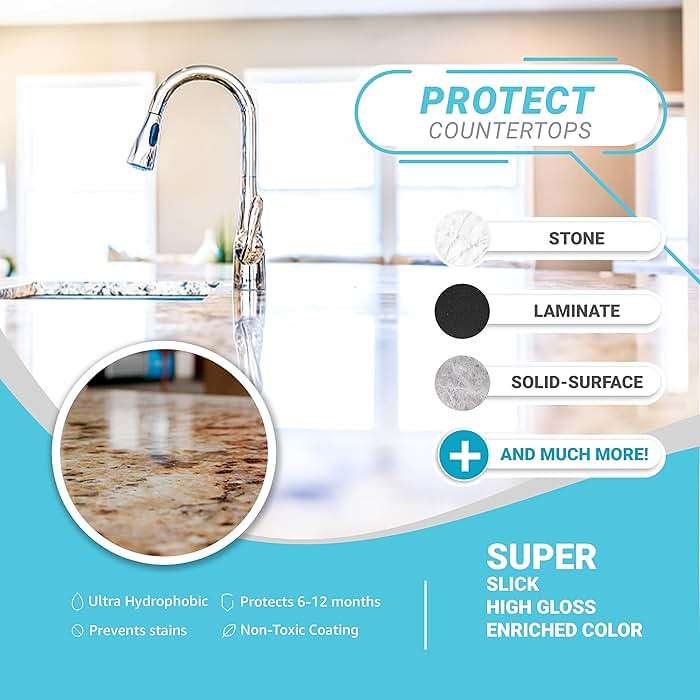 Lifeproof Ceramic Coating Spray Kit - Shine, Seal & Protect Kitchen & Bath Surfaces, Repels Stains & Grime - Image 5