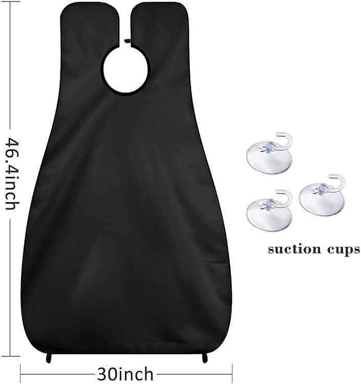 Likeny Beard Bib Beard Apron Gifts for Men Dad Fathers Day Anniversary Valentines Day Stocking Stuffers Christmas Gift for Him Boyfriend Husband From Daughter Son Beard Trimming Catcher Bib Black - Image 2
