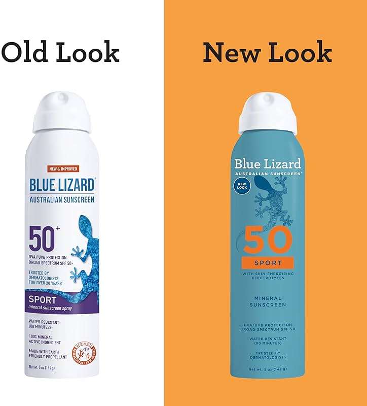 BLUE LIZARD Sport Mineral Sunscreen Spray SPF 50+, Dermatologist-Recommended Brand, Broad-Spectrum UVA/UVB Protection, Water-Resistant, Zinc Oxide Formula, Vegan, 5 fl oz - Image 5