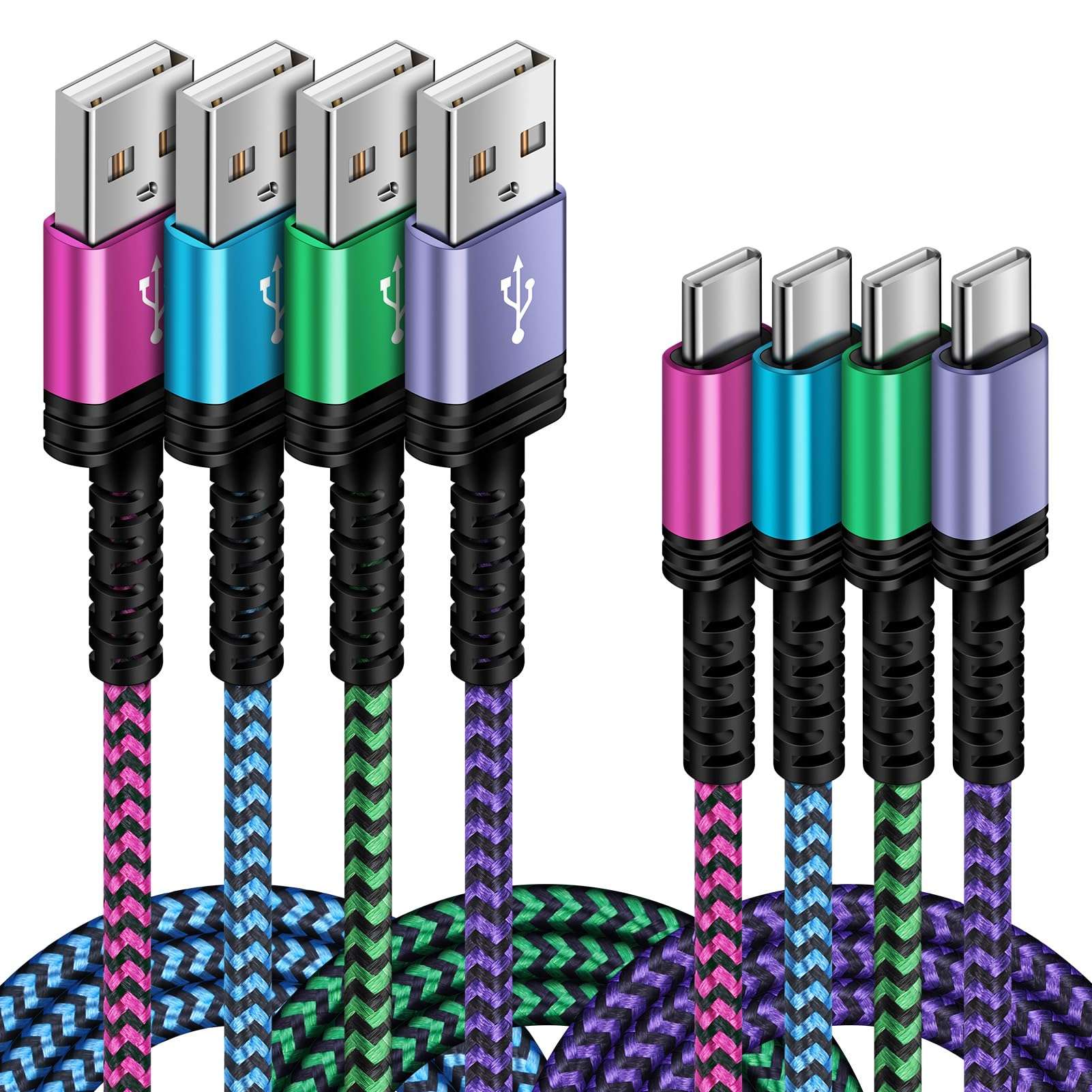 C Charger Cable Fast Charging Phone Android Power Cord 4 Compatible for Samsung Galaxy S24+ S23 Ultra S22 Plus Note 21/20 Ultra, S21+/S20 Plus/S21 S20 FE/S10 Plus/S9 A11/A21/A51/A71 Google 5 4A XL 7 - Image 1