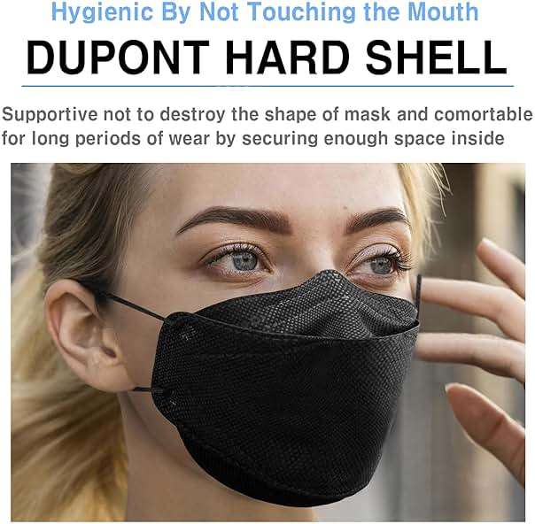 HAPPYDAY , 25 Packs, Made in KOREA Premium KF94 Micro Dust Protection Individually Packaged Black Face Mask Large - Image 6