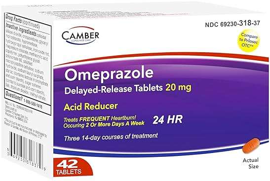 Camber Omeprazole 20mg Delayed-Release Tablets, Heartburn and Acid Reducer Reflux Medicine (42 Count) - Image 5