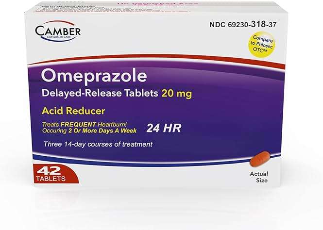 Camber Omeprazole 20mg Delayed-Release Tablets, Heartburn and Acid Reducer Reflux Medicine (42 Count) - Image 6