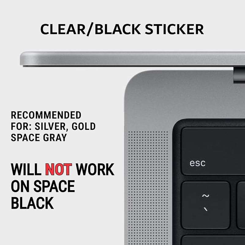 Synerlogic Mac OS Shortcuts Sticker for Air/Pro | Keyboard Stickers for macOS | Laminated Vinyl MacBook Cheatsheet | MacBook Shortcuts 2026 (Clear/Black) - Image 2