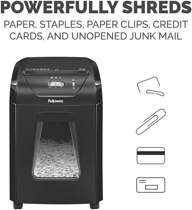 Fellowes 14C10 14-Sheet Cross-Cut Home Office Paper Shredder - Image 5