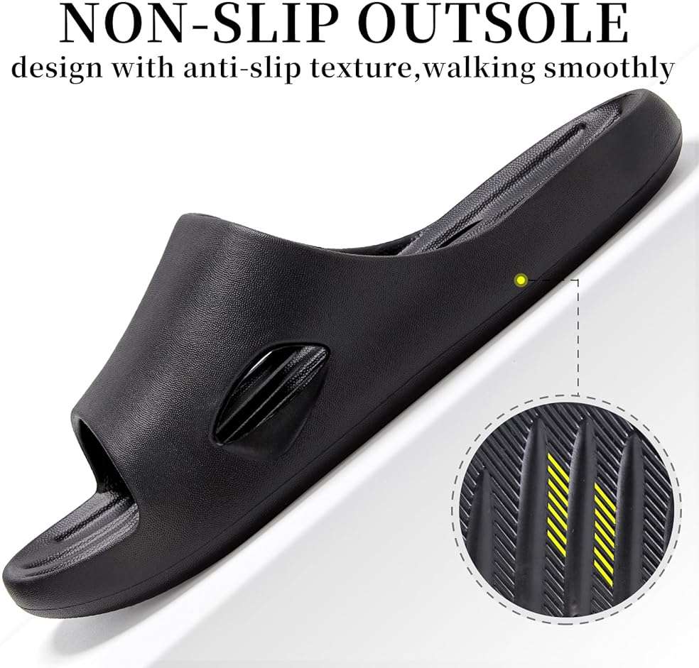 Aoowoll Mens Shower Shoes With Holes Dry Quickly Bath Slippers Womens Non Slip Indoor Home Bedroom Pool Spa Guest College Dorm - Image 7