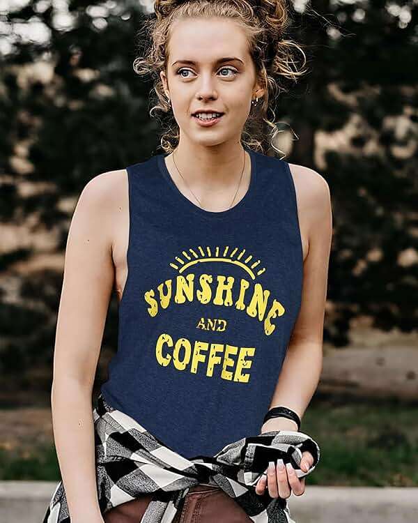 Womens Tank Tops Summer T Shirts Sleeveless Casual Loose Tunic Blouses - Image 2