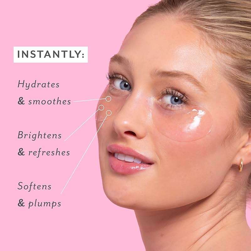 Patchology Serve Chilled Rosé Hydrating Under Eye Patches – Hyaluronic Acid & Antioxidant-Infused Eye Masks to Reduce Dark Circles, Puffiness & Fine Lines - Ideal Skincare Essentials (5 Pairs) - Image 3
