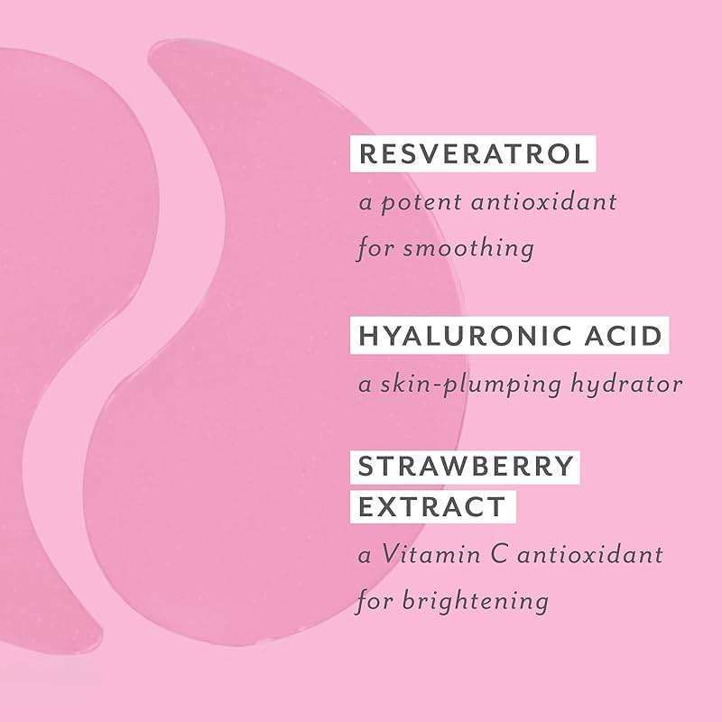 Patchology Serve Chilled Rosé Hydrating Under Eye Patches – Hyaluronic Acid & Antioxidant-Infused Eye Masks to Reduce Dark Circles, Puffiness & Fine Lines - Ideal Skincare Essentials (5 Pairs) - Image 4
