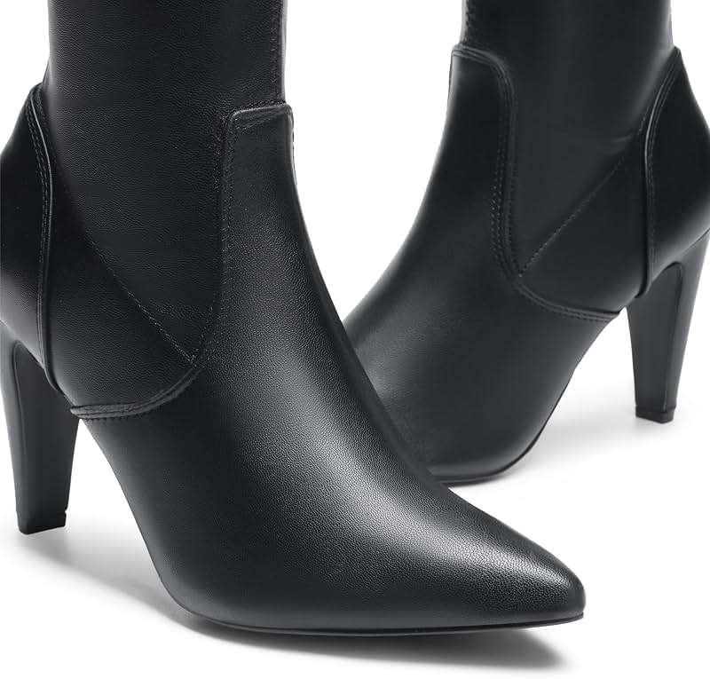 DREAM PAIRS Women's Thigh High Boots Over The Knee Heels Long Sexy Pointed Toe Boots - Image 6