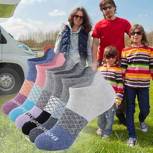 bataidis Women's Casual Ankle Socks Low Cut Athletic Socks 6 pairs - Image 6