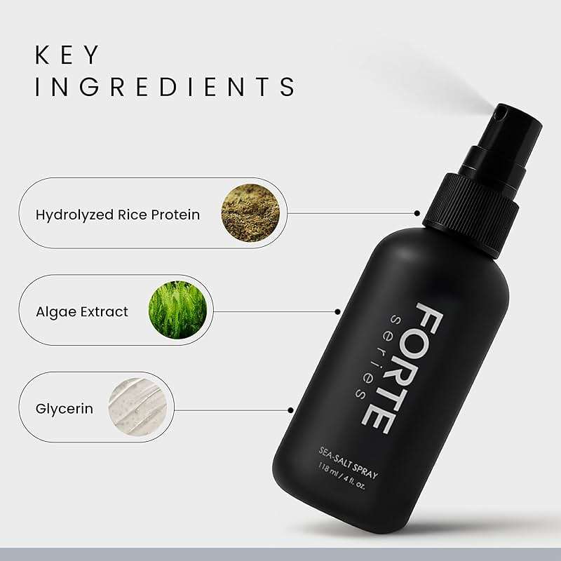 Alex Costa Sea-Salt Spray by Forte Series | Hair Volume for Men | Volumizing & Texturizing for Hair | Beachy Surfer Hair, Volume Hairspray for All Hair Types, (4 oz) - Image 3