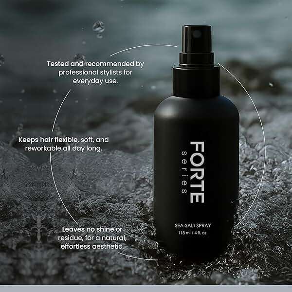 Alex Costa Sea-Salt Spray by Forte Series | Hair Volume for Men | Volumizing & Texturizing for Hair | Beachy Surfer Hair, Volume Hairspray for All Hair Types, (4 oz) - Image 4