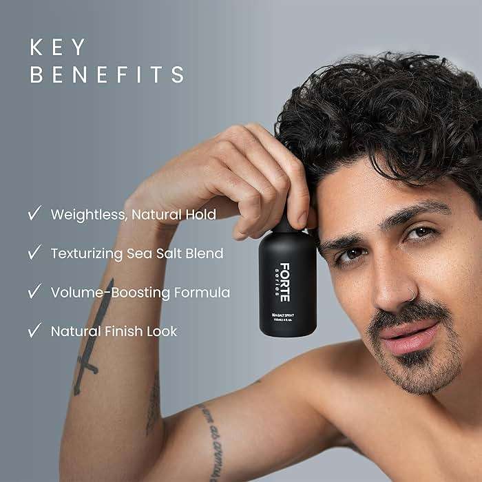Alex Costa Sea-Salt Spray by Forte Series | Hair Volume for Men | Volumizing & Texturizing for Hair | Beachy Surfer Hair, Volume Hairspray for All Hair Types, (4 oz) - Image 6