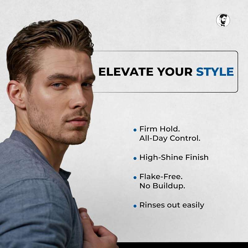 Gentlemen Republic Oceano Men's Hair Gel 16oz - Strong Touchable Hold and High Shine Styling Gel for Hair, 100% Alcohol-Free Professional Formula with Fresh Scent, Mens Hair Product Made in USA - Image 4
