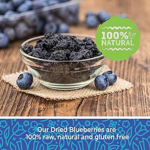 Herbaila Whole Dried Blueberries, No Sugar Added, Bulk, Dehydrated, Dried Unsweetened Blueberries, All Natural, Non-GMO, 1 Pound. - 16 oz. - Image 3