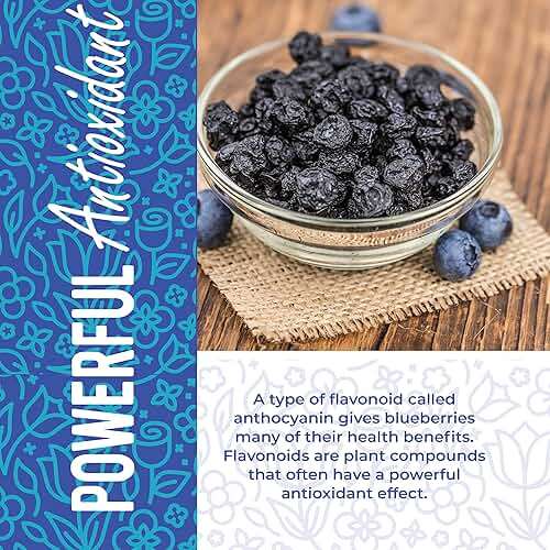 Herbaila Whole Dried Blueberries, No Sugar Added, Bulk, Dehydrated, Dried Unsweetened Blueberries, All Natural, Non-GMO, 1 Pound. - 16 oz. - Image 5