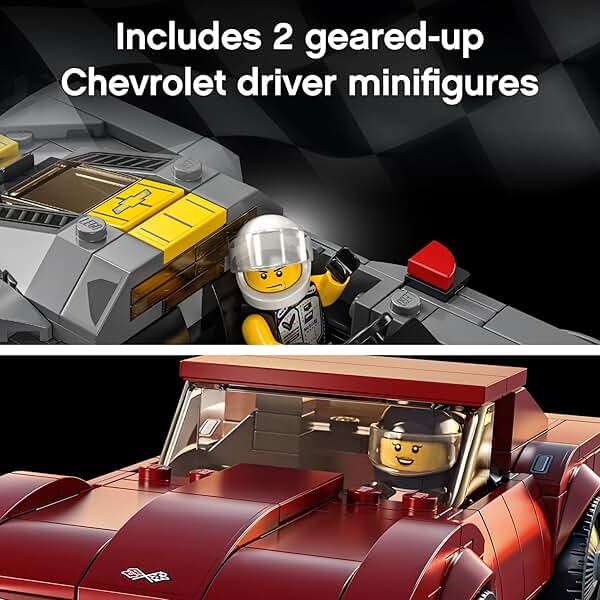 LEGO Speed Champions Chevrolet Corvette C8.R Race Car and 1969 Chevrolet Corvette 76903 Building Kit; New 2021 (512 Pieces) - Image 7