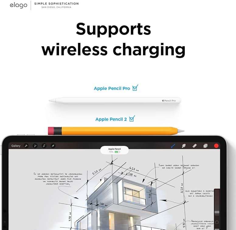 elago Compatible with Apple Pencil Pro Case & Apple Pencil 2nd Generation Case, Compatible with Magnetic Charging, Double Tap, Squeeze, Haptic (Must Read Installation Instructions) (Yellow) - Image 2