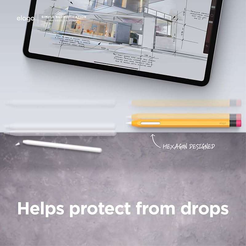elago Compatible with Apple Pencil Pro Case & Apple Pencil 2nd Generation Case, Compatible with Magnetic Charging, Double Tap, Squeeze, Haptic (Must Read Installation Instructions) (Yellow) - Image 5