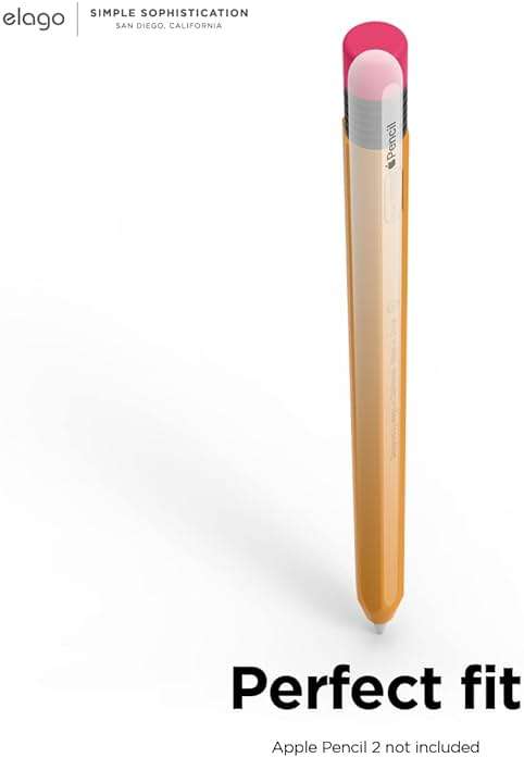 elago Compatible with Apple Pencil Pro Case & Apple Pencil 2nd Generation Case, Compatible with Magnetic Charging, Double Tap, Squeeze, Haptic (Must Read Installation Instructions) (Yellow) - Image 8