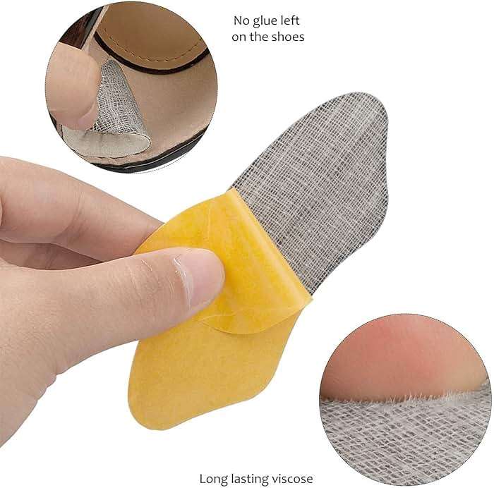 Heel Grips Liner Cushions Inserts for Loose Shoes, Heel Pads Snugs for Shoe Too Big Men Women, Filler Improved Shoe Fit and Comfort, Stop Heel Slip and Blister (4 Pairs) (Pale Apricot+Black) - Image 4